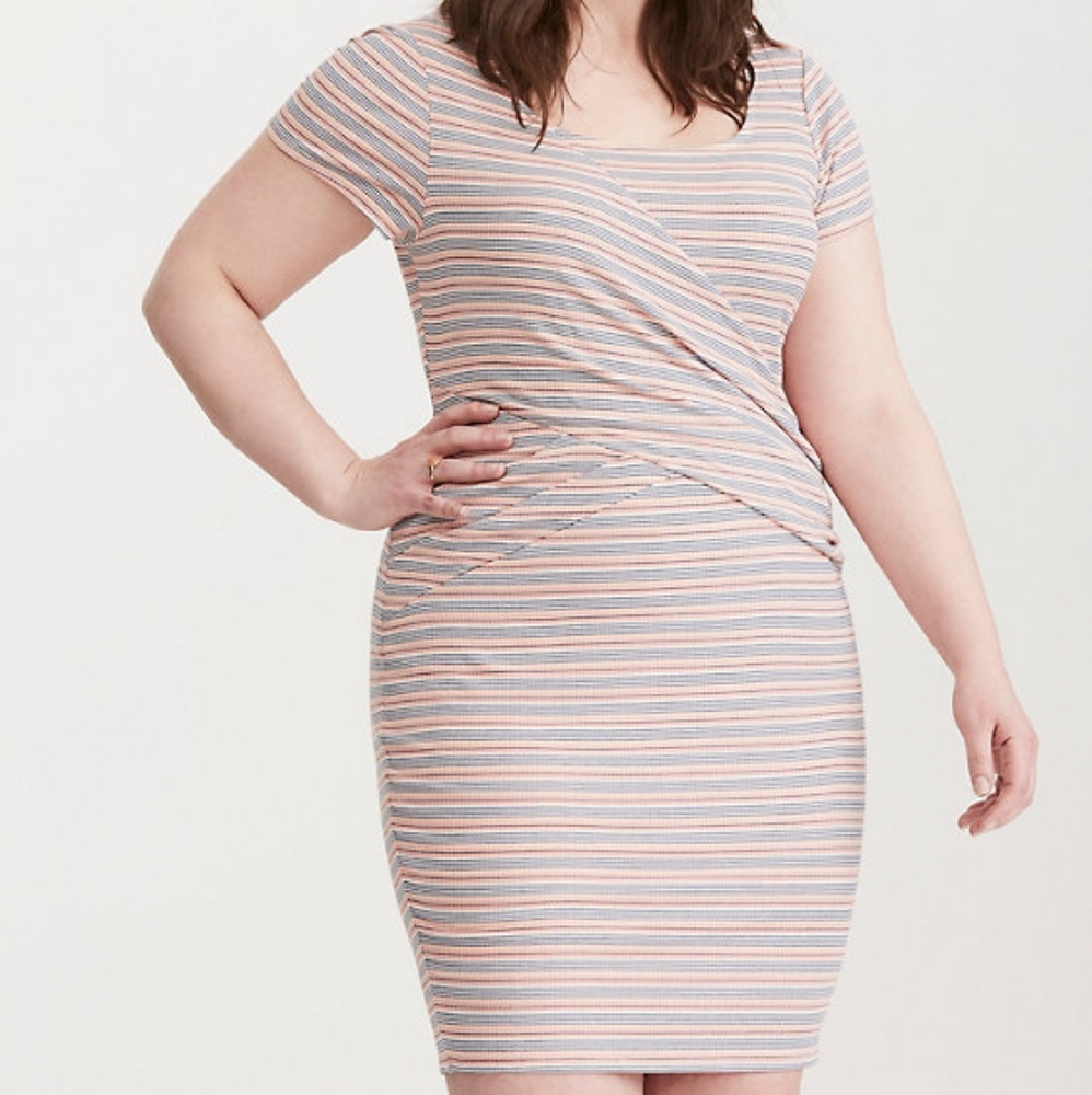 Torrid Striped Bodycon Dress
